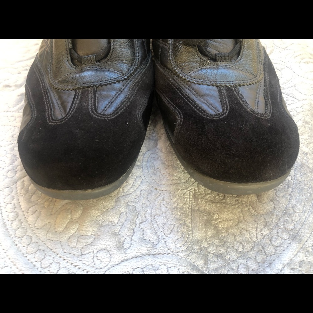 Black leather/suede Prada sneakers - Picture 2 of 8